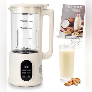 Nut Milk Maker, 8 in 1 Automatic-12 HrTimer/Auto-Clean/Keep Warm/Boil/Low-Noise